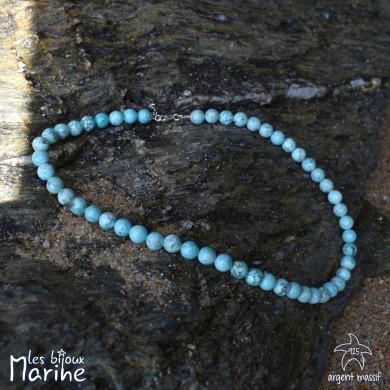 Collier turquoise 8mm