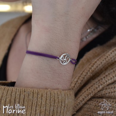 Bracelet Triskell violet