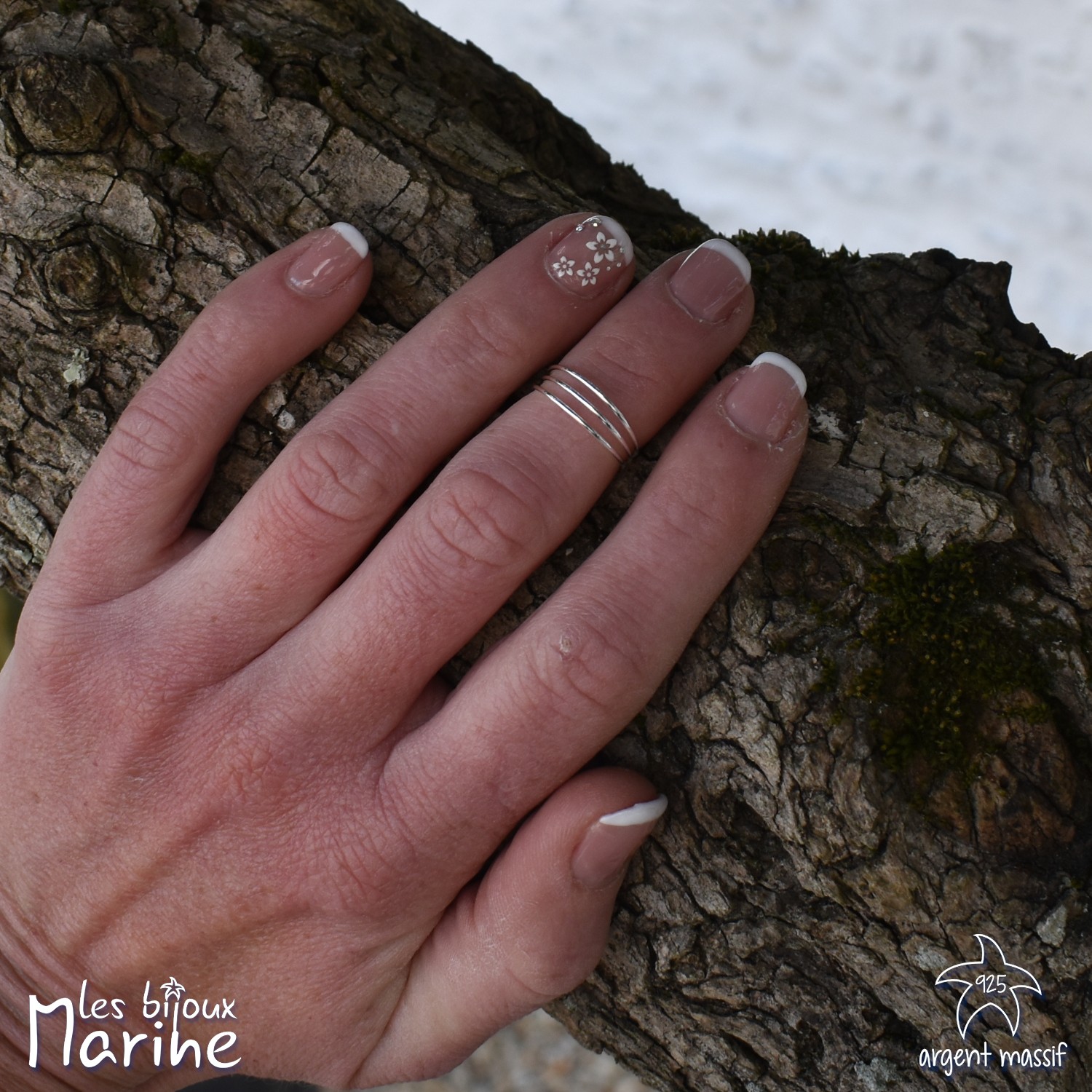 Bague de phalange triple anneau