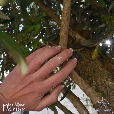 Bague de phalange triple anneau