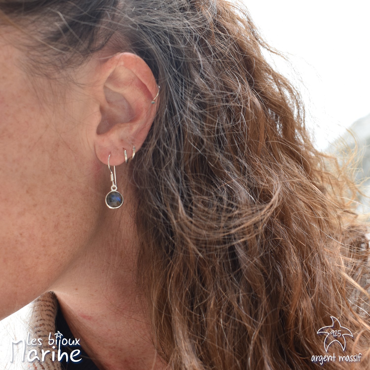 Boucles d'oreilles Labradorite