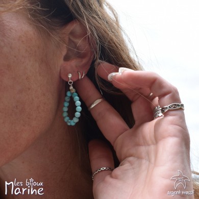 Boucles d'oreilles gouttes Turquoise