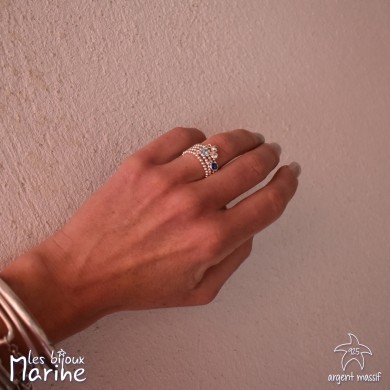 Bague élastique zirconium zaphir