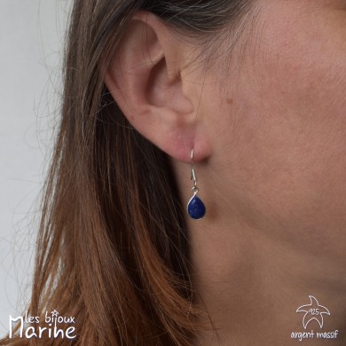 Boucles d'oreilles goutte Lapis-lazuli