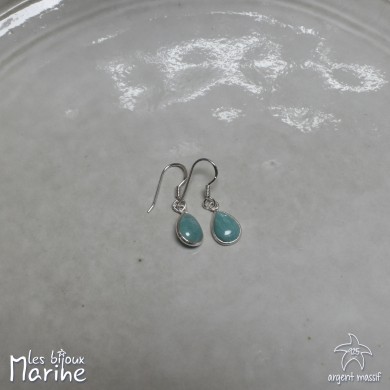 Boucles d'oreilles goutte Amazonite