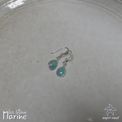 Boucles d'oreilles goutte Amazonite