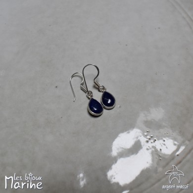 Boucles d'oreilles goutte Lapis-lazuli