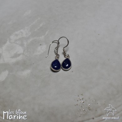 Boucles d'oreilles goutte Lapis-lazuli