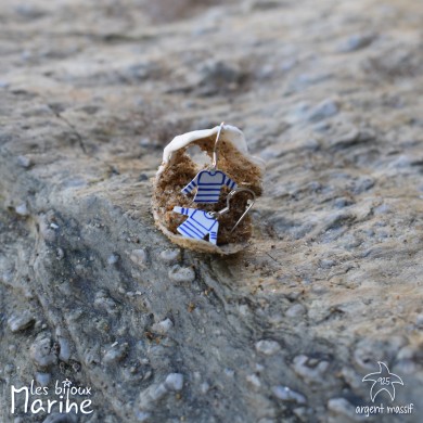 Boucles marinière Bleu