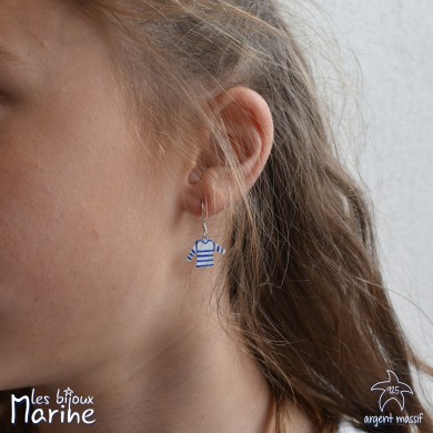 Boucles marinière Bleu