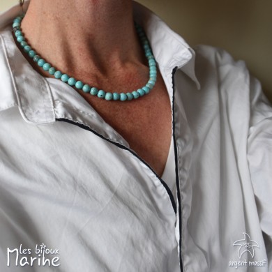 Collier turquoise 6mm