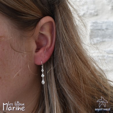 Boucles d'oreilles trio oxyde de zirconium