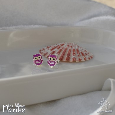 Boucles d'oreilles hibou