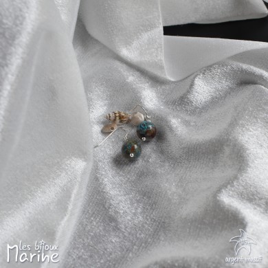 Boucles d'oreilles Chrysocolle 10mm