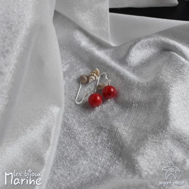 Boucles d'oreilles Corail 10mm