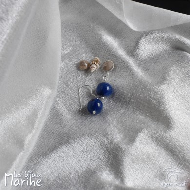 Boucles d'oreilles Lapis-lazuli 10mm