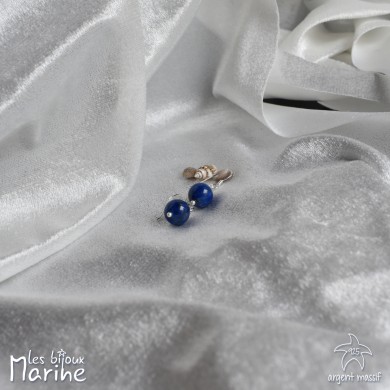 Boucles d'oreilles Lapis-lazuli 10mm