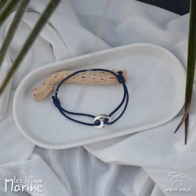 Bracelet sur cordon grain de café