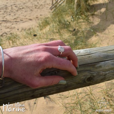 Bague Pierre de lune ajustable