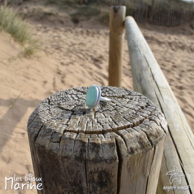 Bague Amazonite ajustable