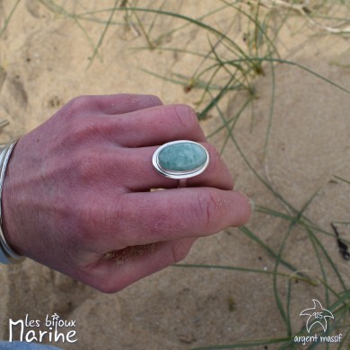 Bague Amazonite ajustable