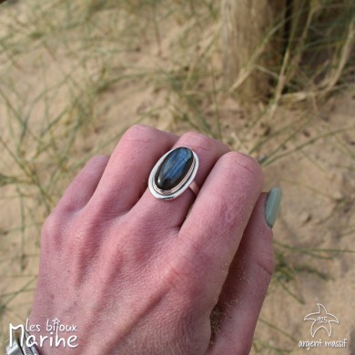 Bague Labradorite ajustable