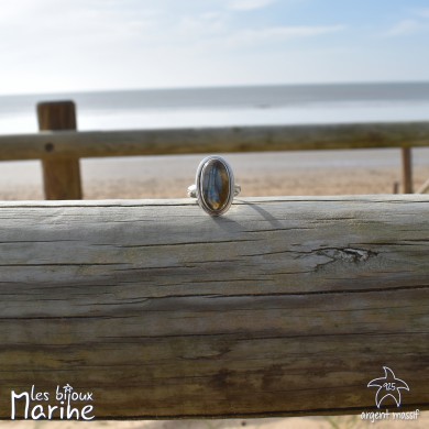 Bague Labradorite ajustable